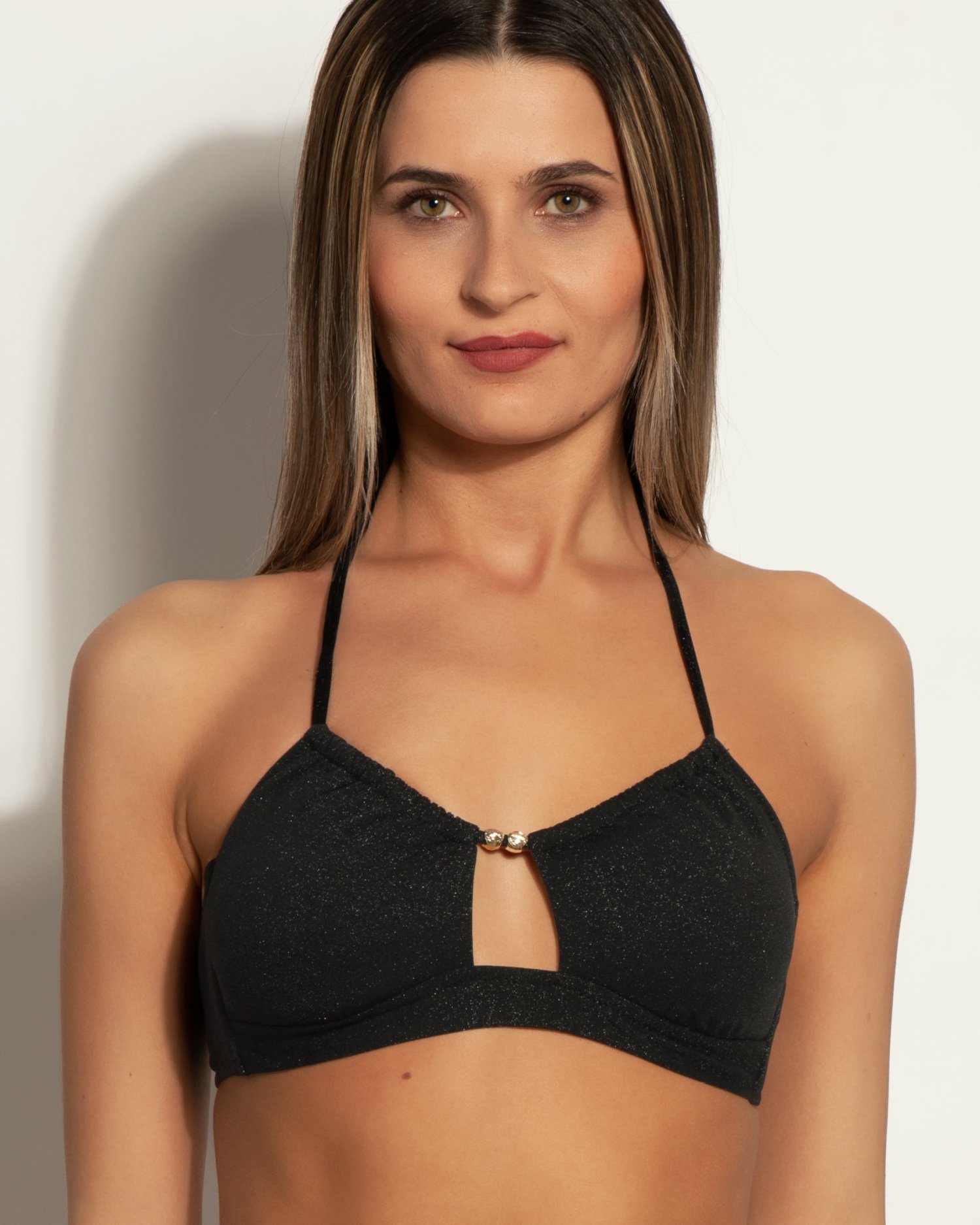 Top Lurex Schwarz